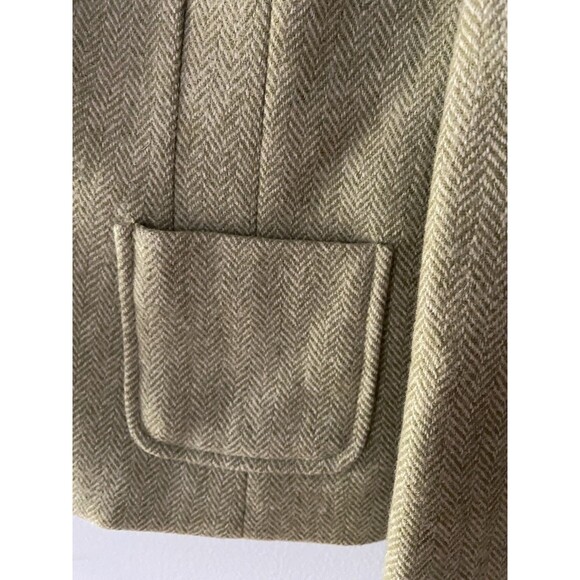 Vintage Y2K Old Navy Herringbone Wool Blazer Size S Fitted Short Academia Preppy - Picture 9 of 16